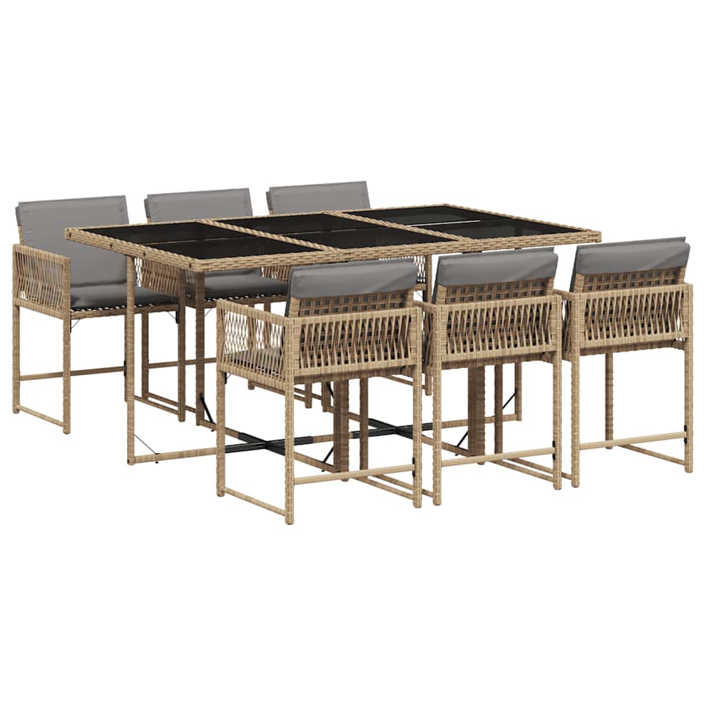 Garden Dining Set Mix Beige, Light Grey Vidaxl
