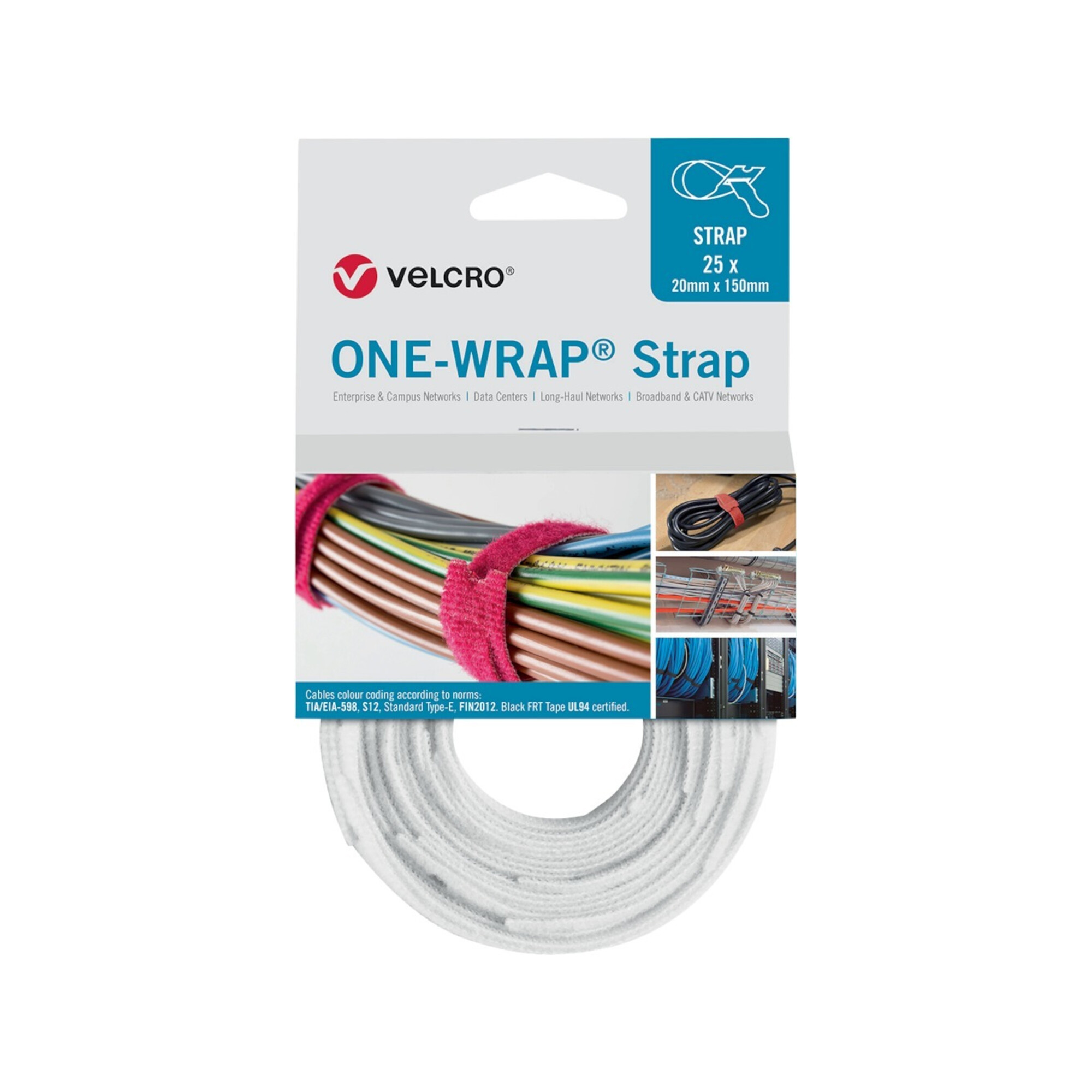 Fp Klettkabelbinder One-Wrap® Strap Weiß 330 Mm 25 Stück 8412355647007