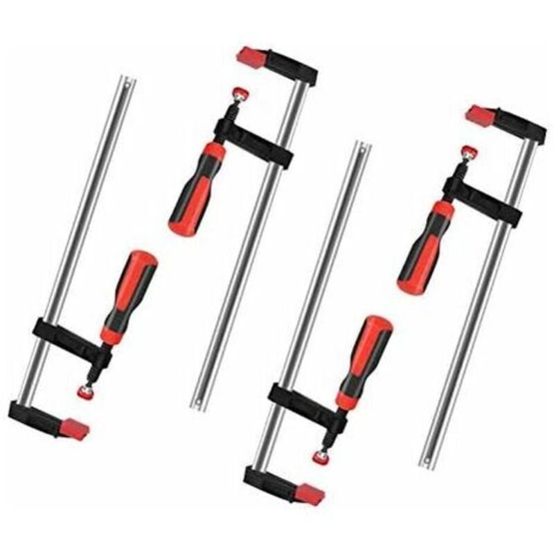 Serre-joint à une main en fonte malléable, ouverture 300 mm, lot de 4