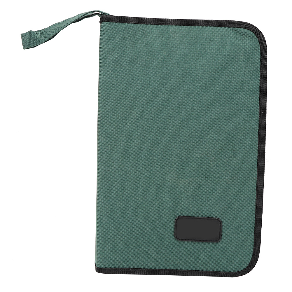 Sac à outils en tissu Oxford, haute capacité, noir et vert, 265 x 145 x 50 mm