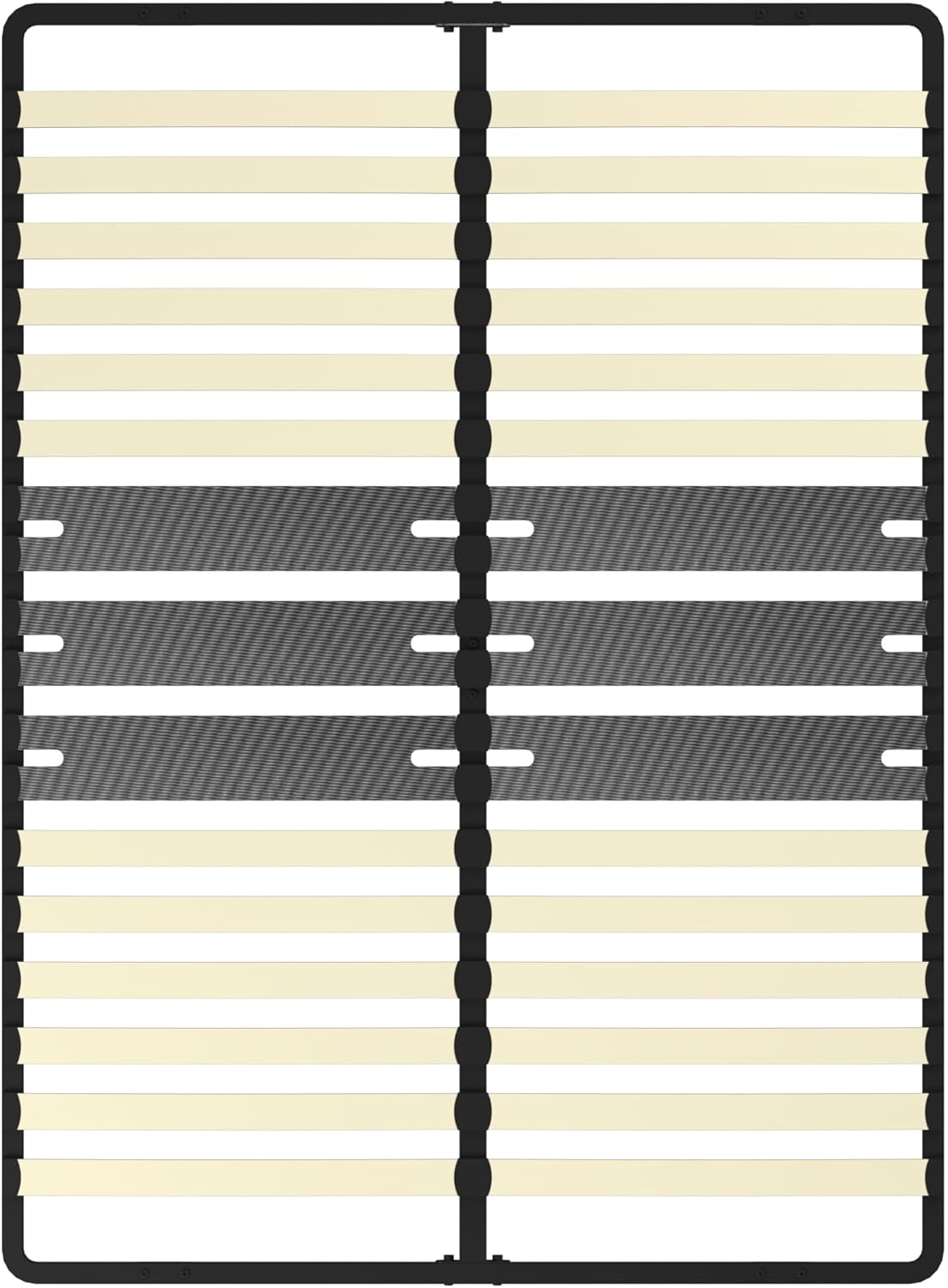 Dewinner – Sommier À Lattes 120x190cm – 1 Pied - 2 X 15 Lattes Peuplier