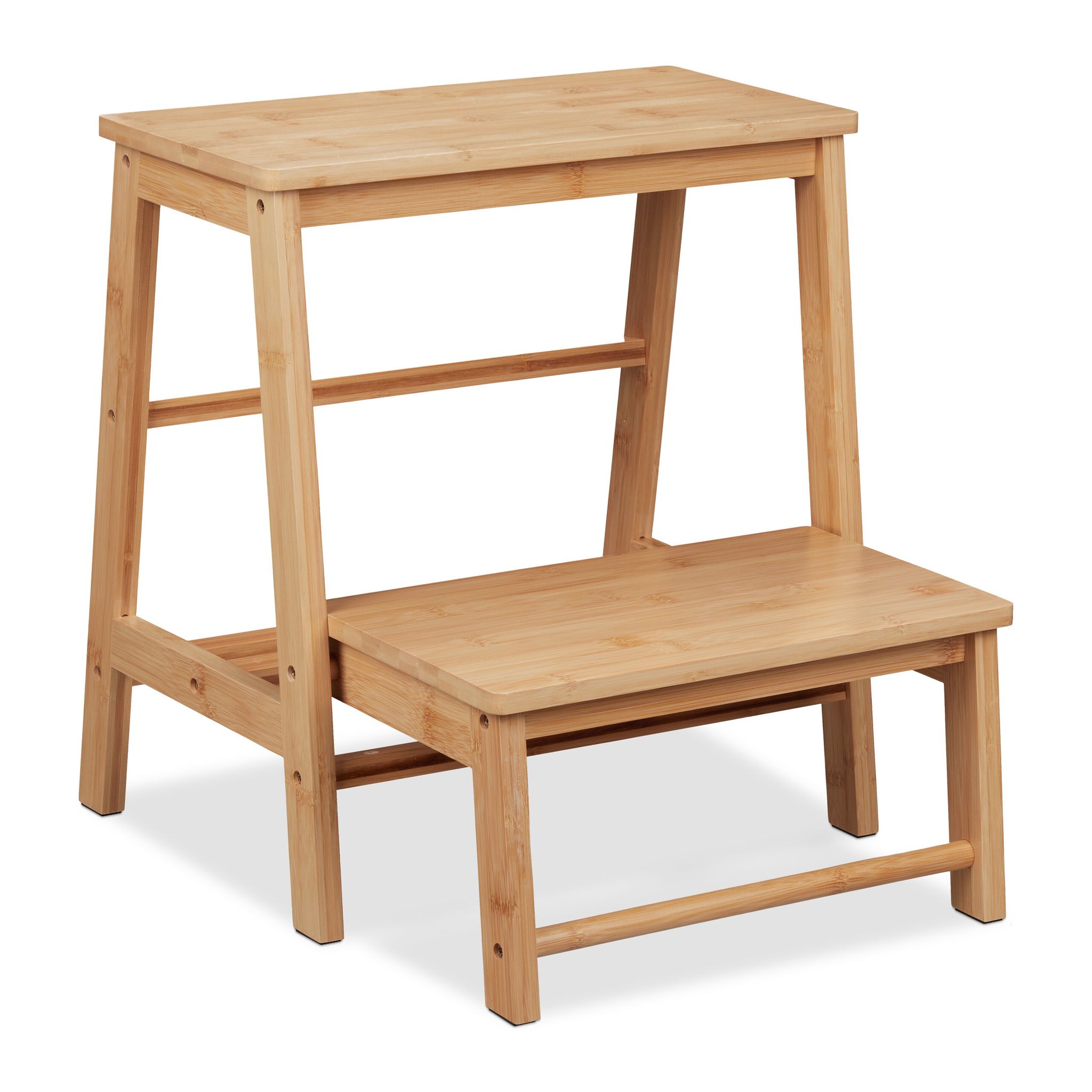 Relaxdays - Tabouret Pliable En Bambou