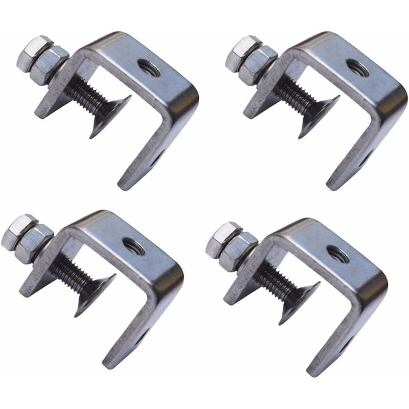 Serre-joint en C acier inoxydable 304, ouverture de mâchoire 16-25 mm, lot de 4
