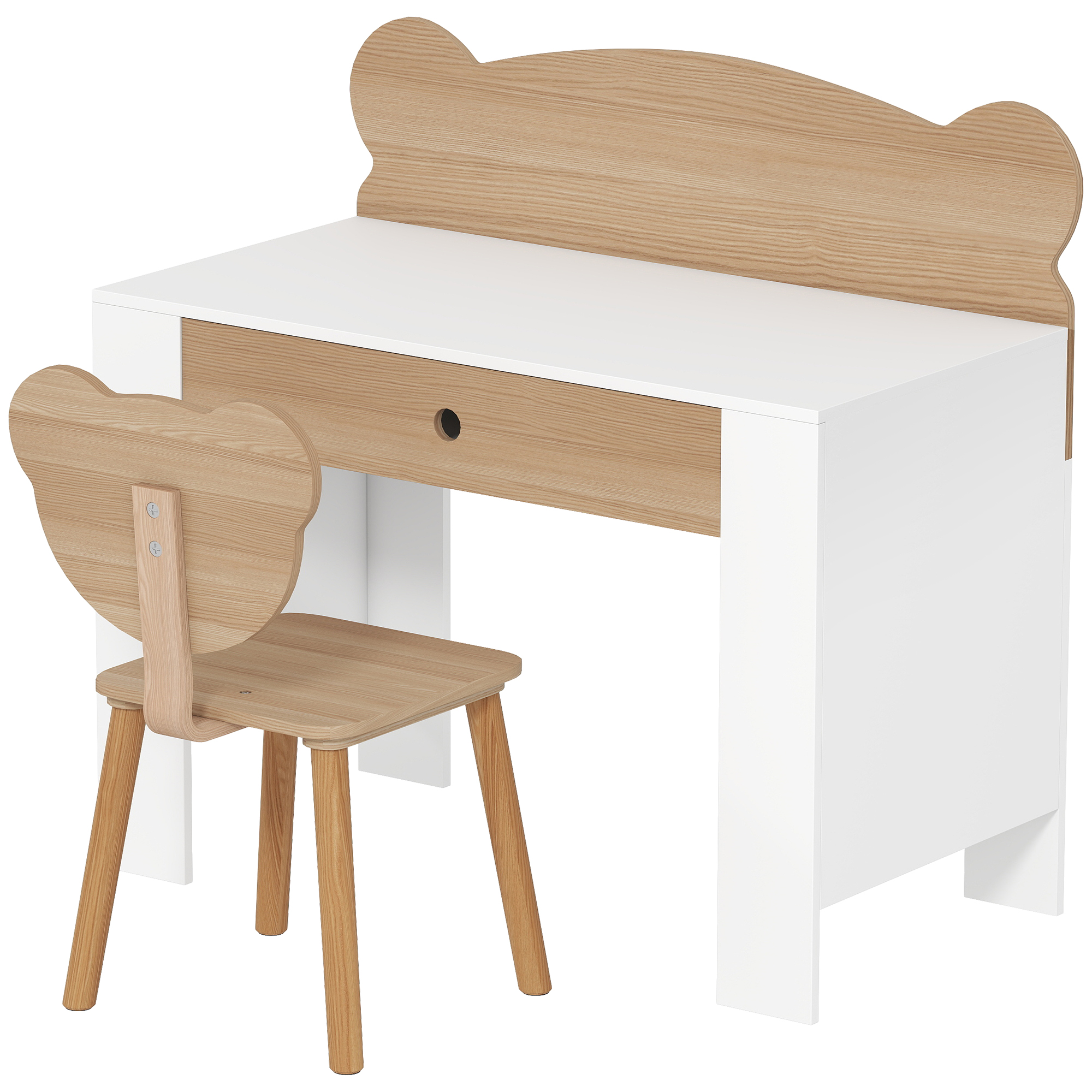 Ensemble Bureau Enfant, Table Et Chaise En Forme D'Ours
