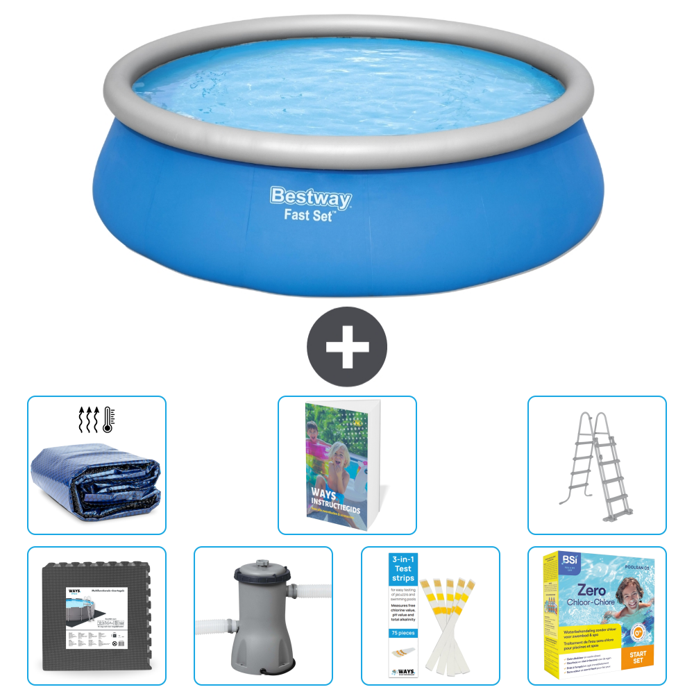 Bestway Piscina Bestway Fast Set Rotonda - 457x122 Cm - 8-pezzi  S459 Bestway