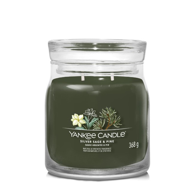 Yankee Candle Silver Sage & Pine Signature Medium Jar Candle