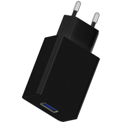 Caricabatterie Da Parete Usb Universale Da 5v 2a/10w Con 1 Porta – Presa Usb Compatibile Con Tutti I Tipi Di Dispositivi E Smartphone, Nero