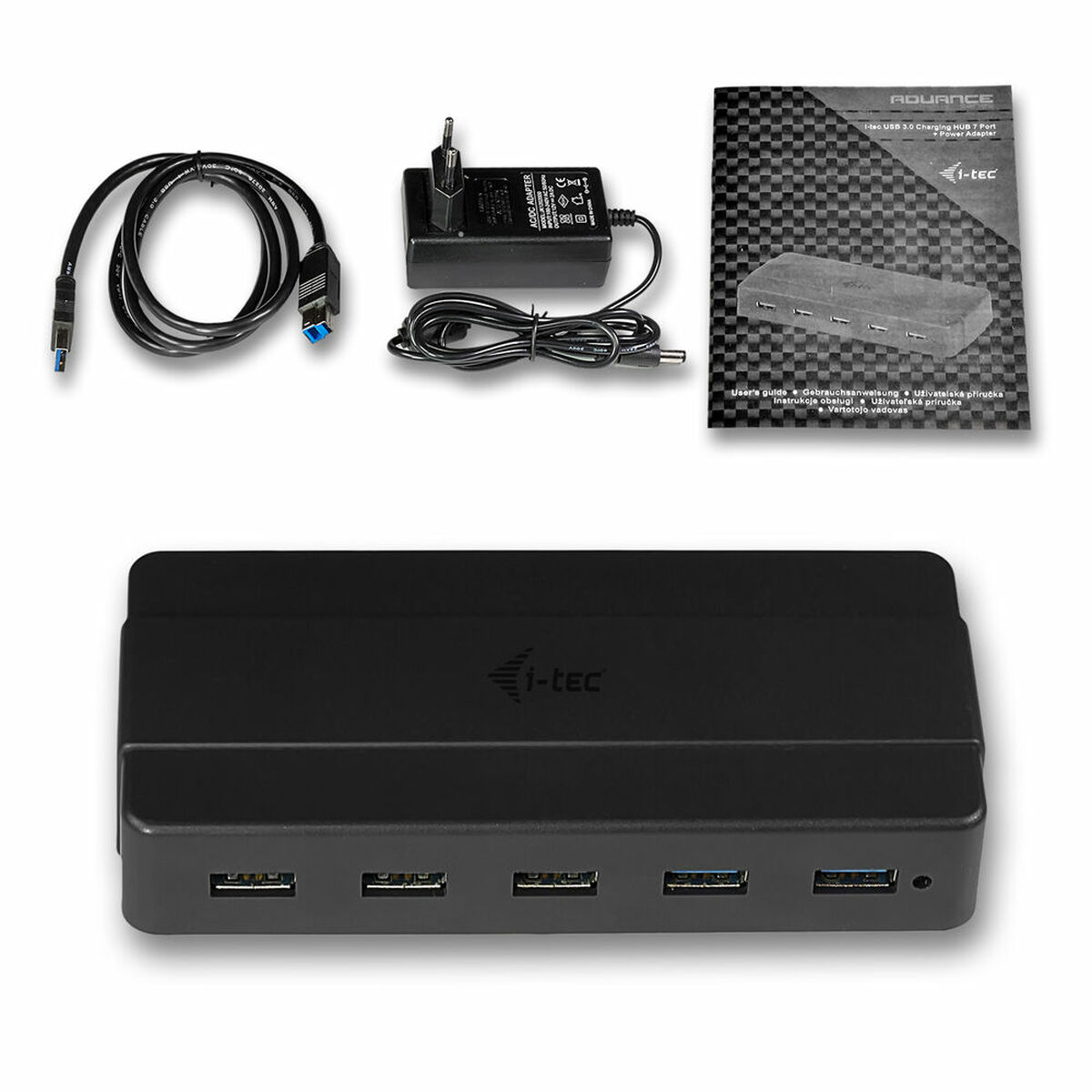 I-Tec Schwarz Usb 3.0 Charging Hub 7 Port + Power Adapter, 5000 Mbit/S, 0,9 M Kabel - Bild 9