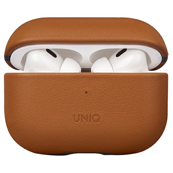 Oem Uniq Terra Airpods Pro 2. Generation Echtleder-Hülle (2022/2023) Braun/Toffeebraun 8886463683835