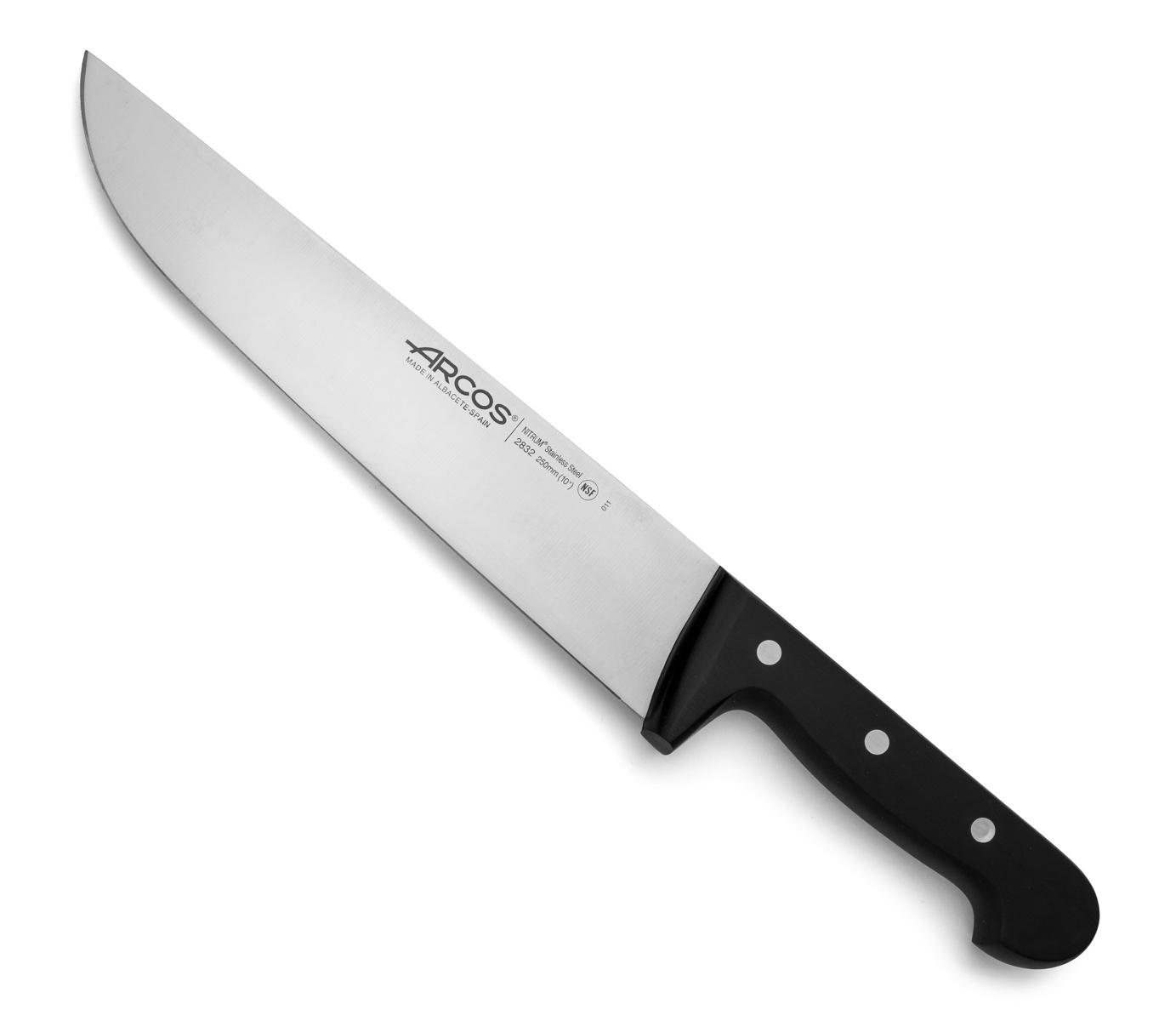 Arcos Schwarz Metzgermesser Universal 283204 Aus Nitrumstahl, Mit Mango Aus Polyoxymethylen Und 25 Cm Klinge Im Etui - Bild 2