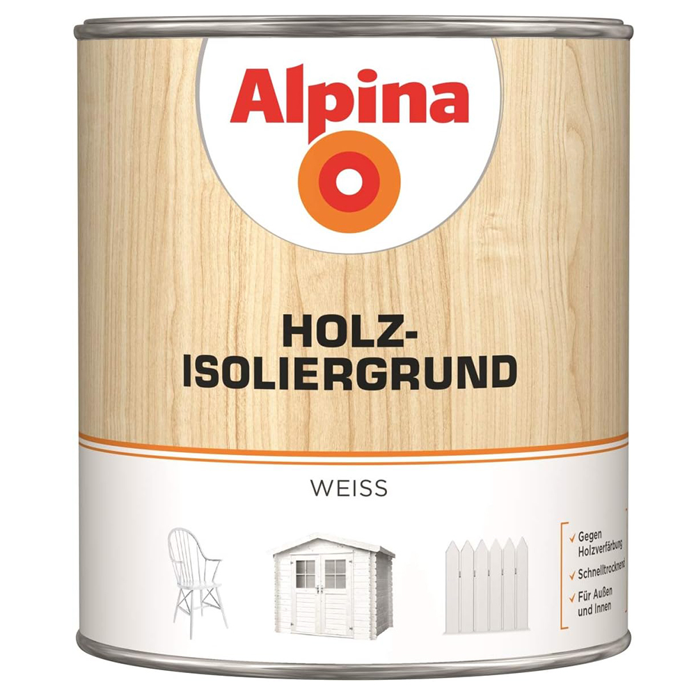 Holz-isoliergrund, Weiß, 750ml - Alpina