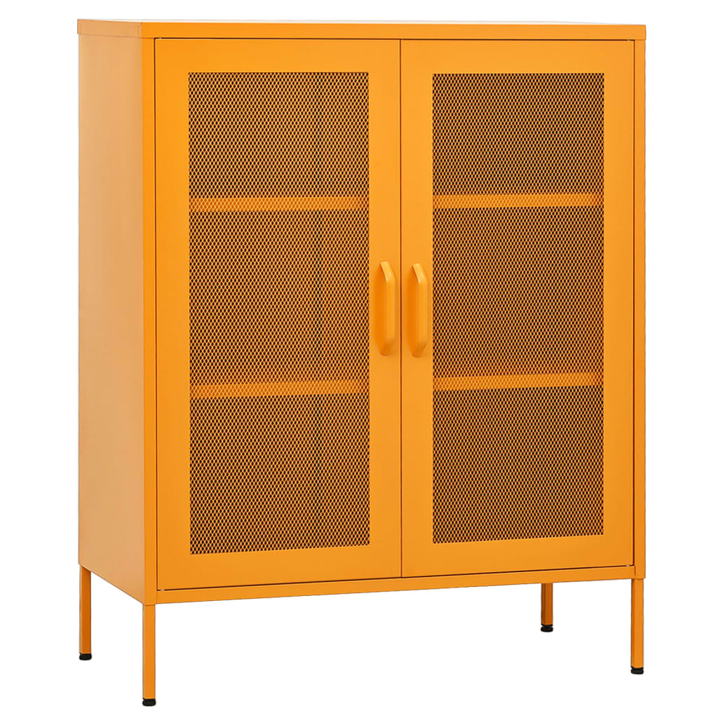 Armoire de rangement Jaune moutarde 80x35x101,5 cm Acier