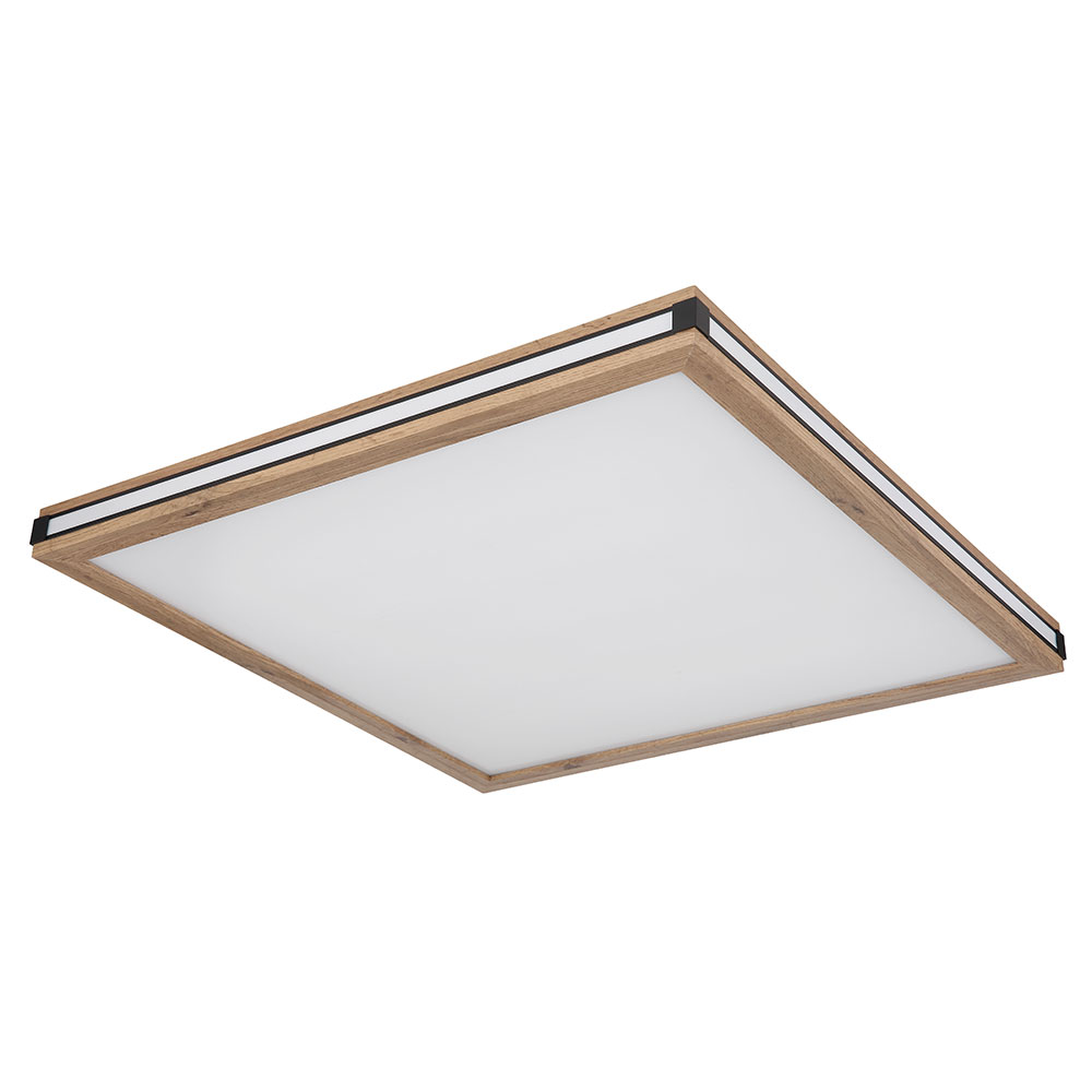 Globo - Plafonnier Plafonnier Lampe De Salon Led Aspect Bois 3 Modes