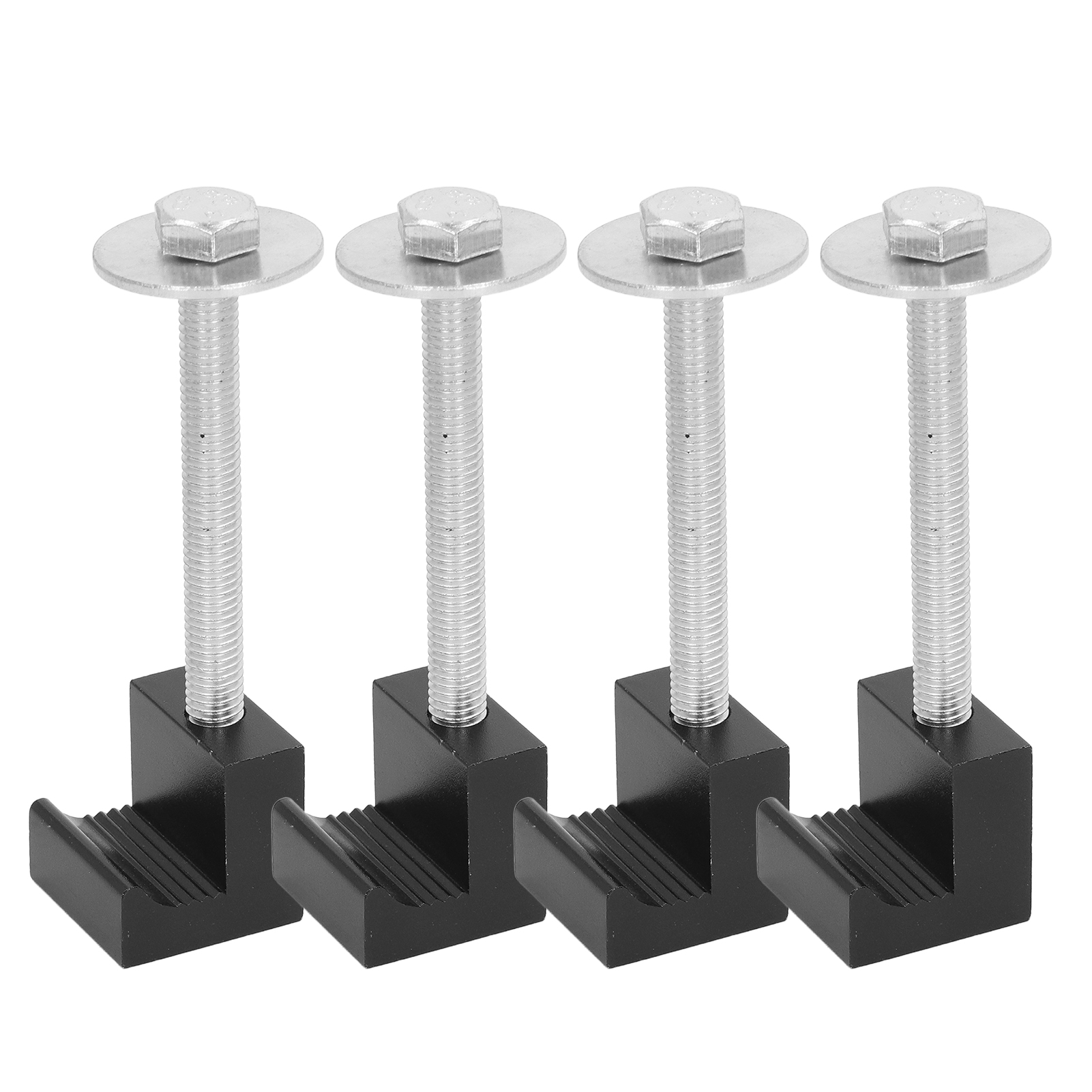 Crochets en J sans perçage en aluminium, fixation adhésive, pour coffre à outils de pick-up, lot de 4