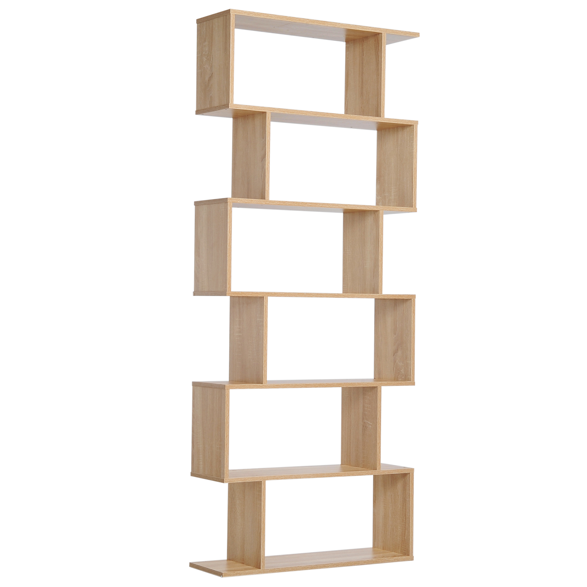 Homcom - Bibliothèque Étagère Zig Zag Design Contemporain 80l X 23l X