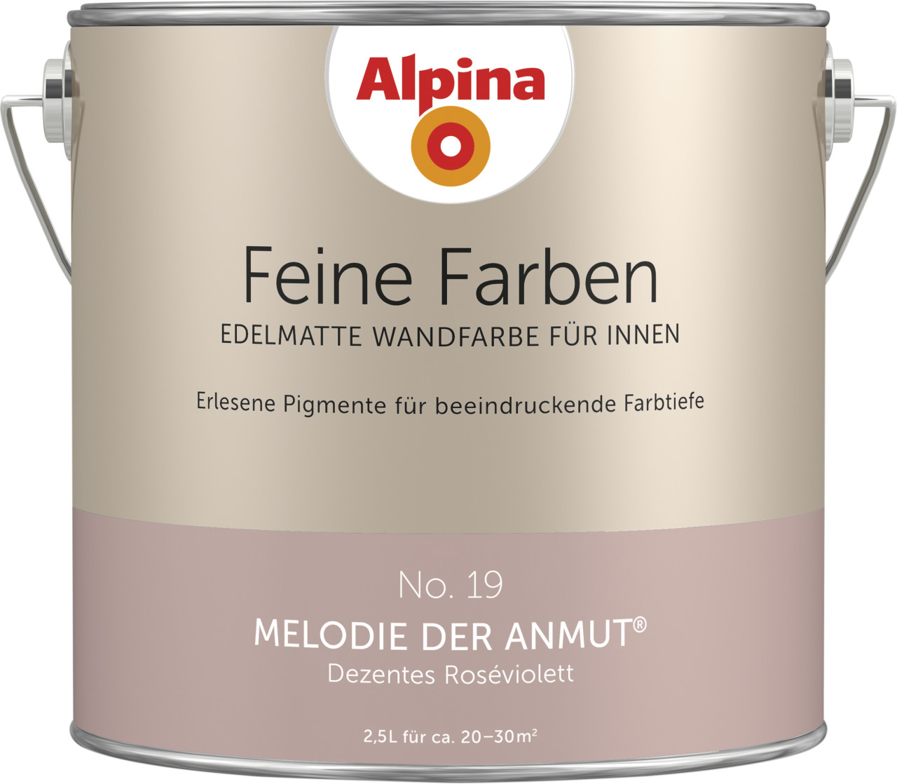 Feine Farbe No 19 2,5 L Dezentes Roséviolett Melodie Der Anmut - Alpina