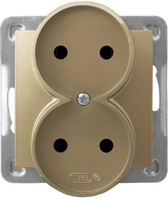 Ospel Impresja Doppelsteckdose B/U Gold Metallic Gp-2Yr/M/28