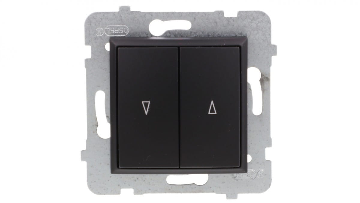 Oem Schwarz Aria Rollladenschalter Mit Mechanischer Verriegelung, Metallic Łp-7Ub/M/33