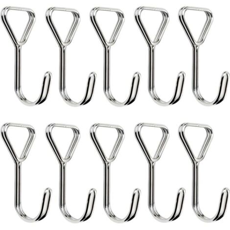 Crochets en spirale en acier inoxydable, pour tendeurs et sandows, largeur de corde 28 mm, lot de 10