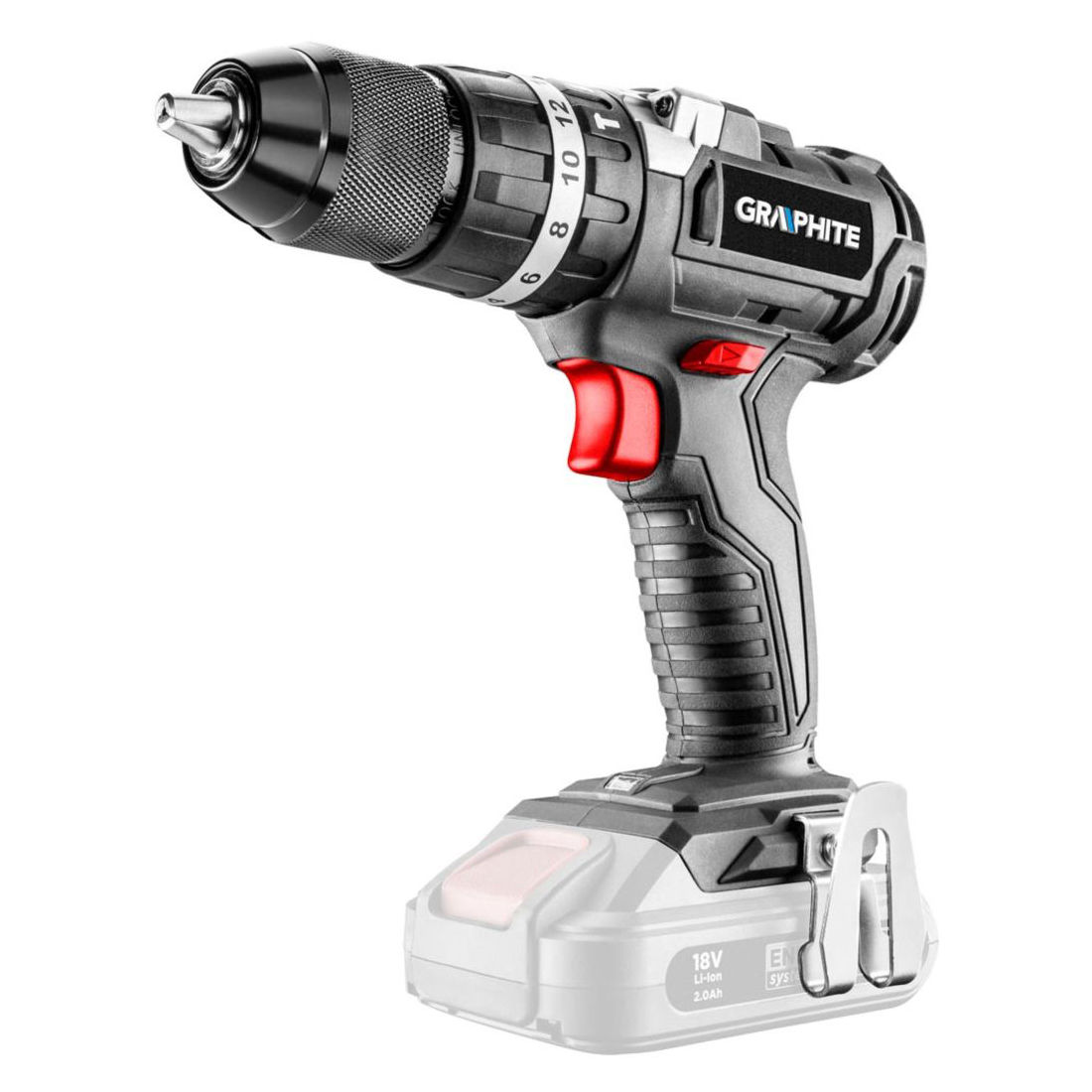 Graphite Schwarz Akku-Bohrschrauber Energy+, 18V, Li-Ion, Ohne Akku