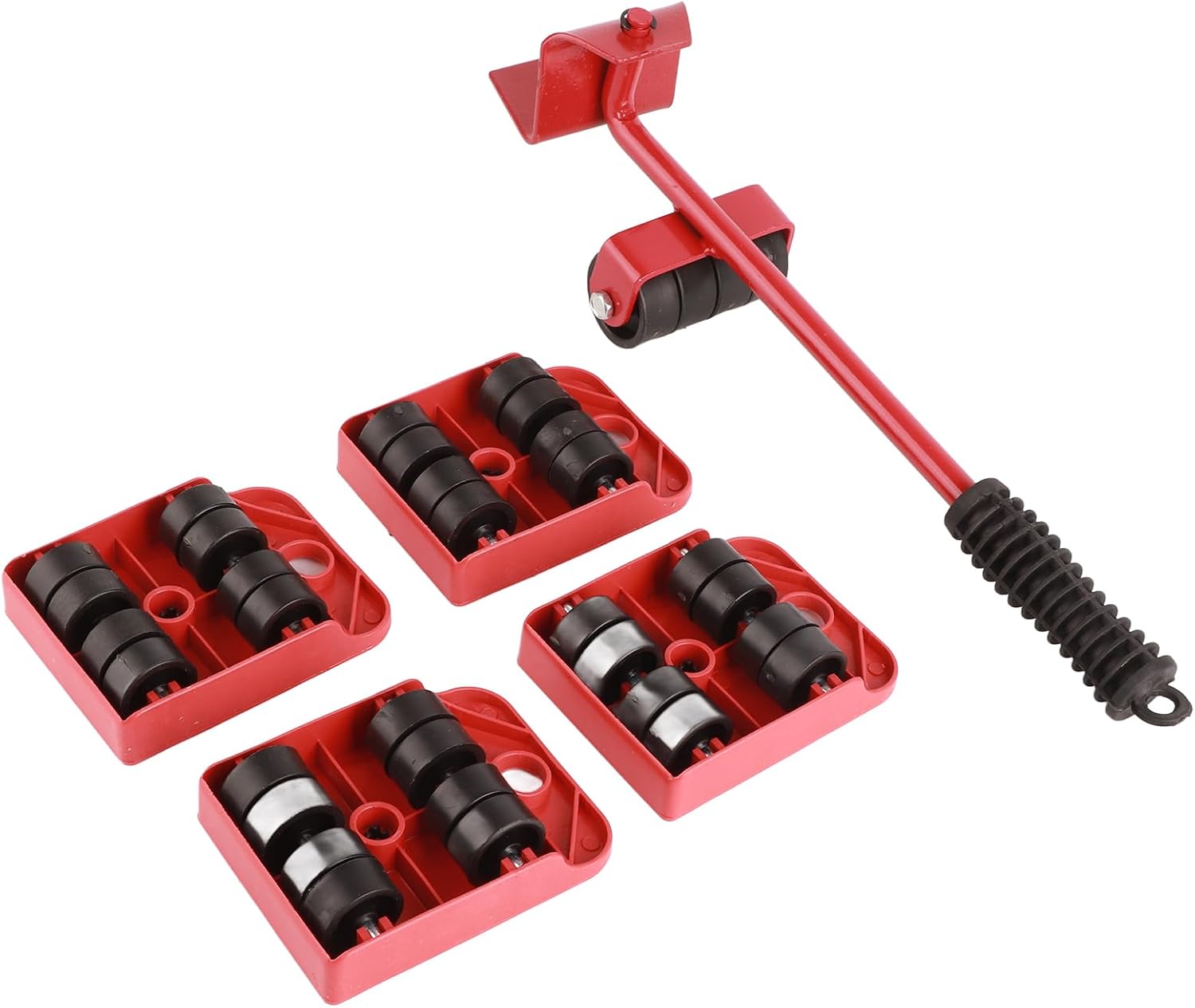 Élévateur de meubles avec plateforme roulante, charge 200 kg, lot de 5