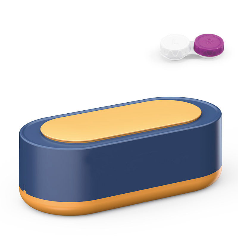 Nettoyeur ultrasonique portable pour lunettes, bijoux, montres et dentier, bleu
