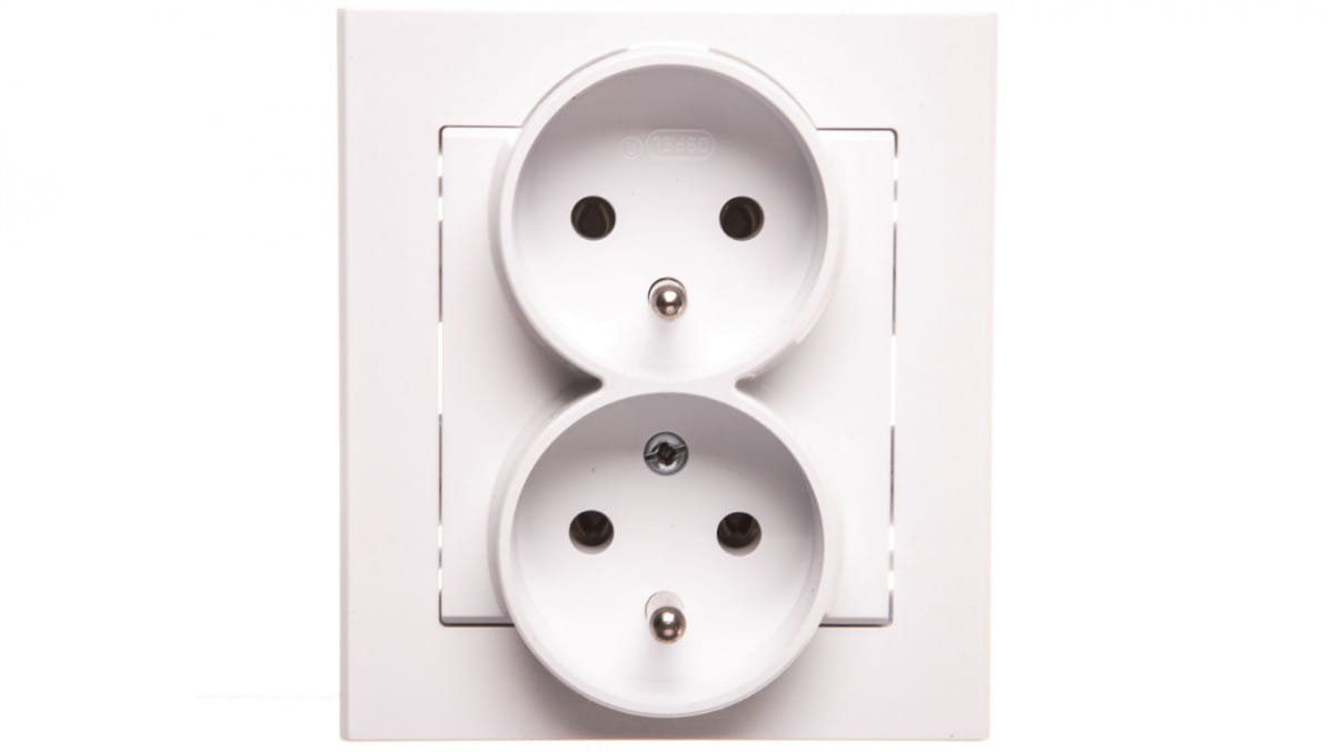 SONATE Doppelsteckdose mit/u mit Phasenkonstant weiß GP-2RC/00 - Bild 4