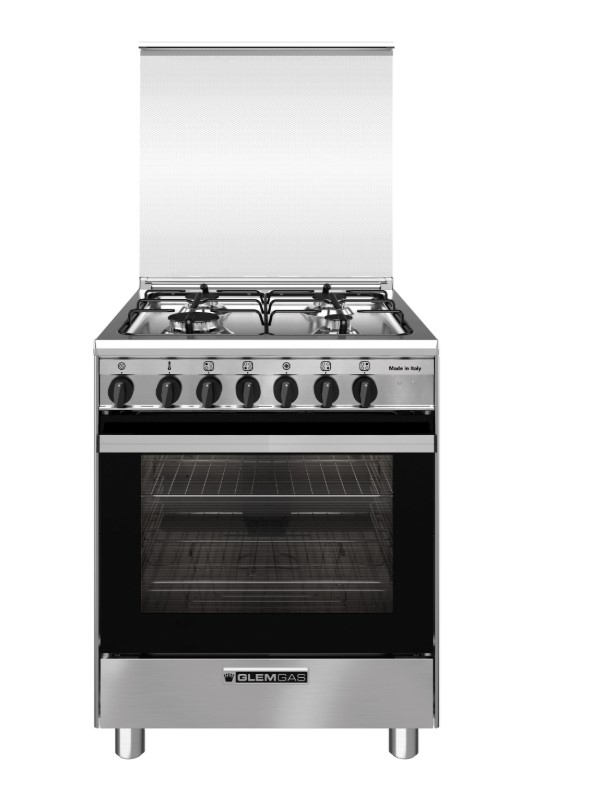 Cucina Glem Gas Sa66ix 4 Fuochi Forno Ventilato 67l