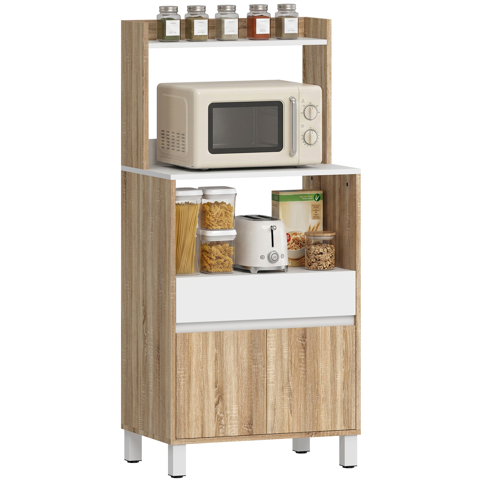 Meuble Micro-ondes - Homcom - Tiroir