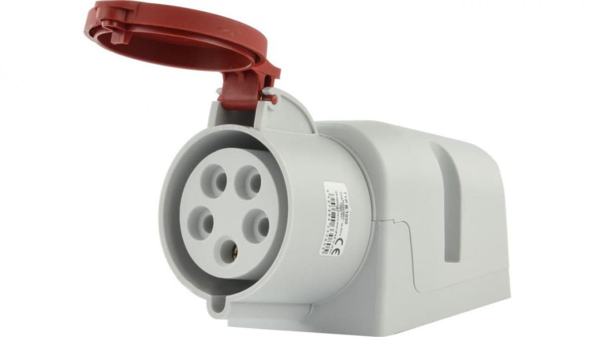 Oem Rot Feste Steckdose 32A 5P 400V B.1038