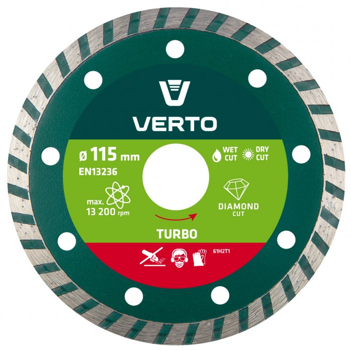 Verto Mehrfarbig Diamantscheibe 115 X 22,2 Mm, Turbo