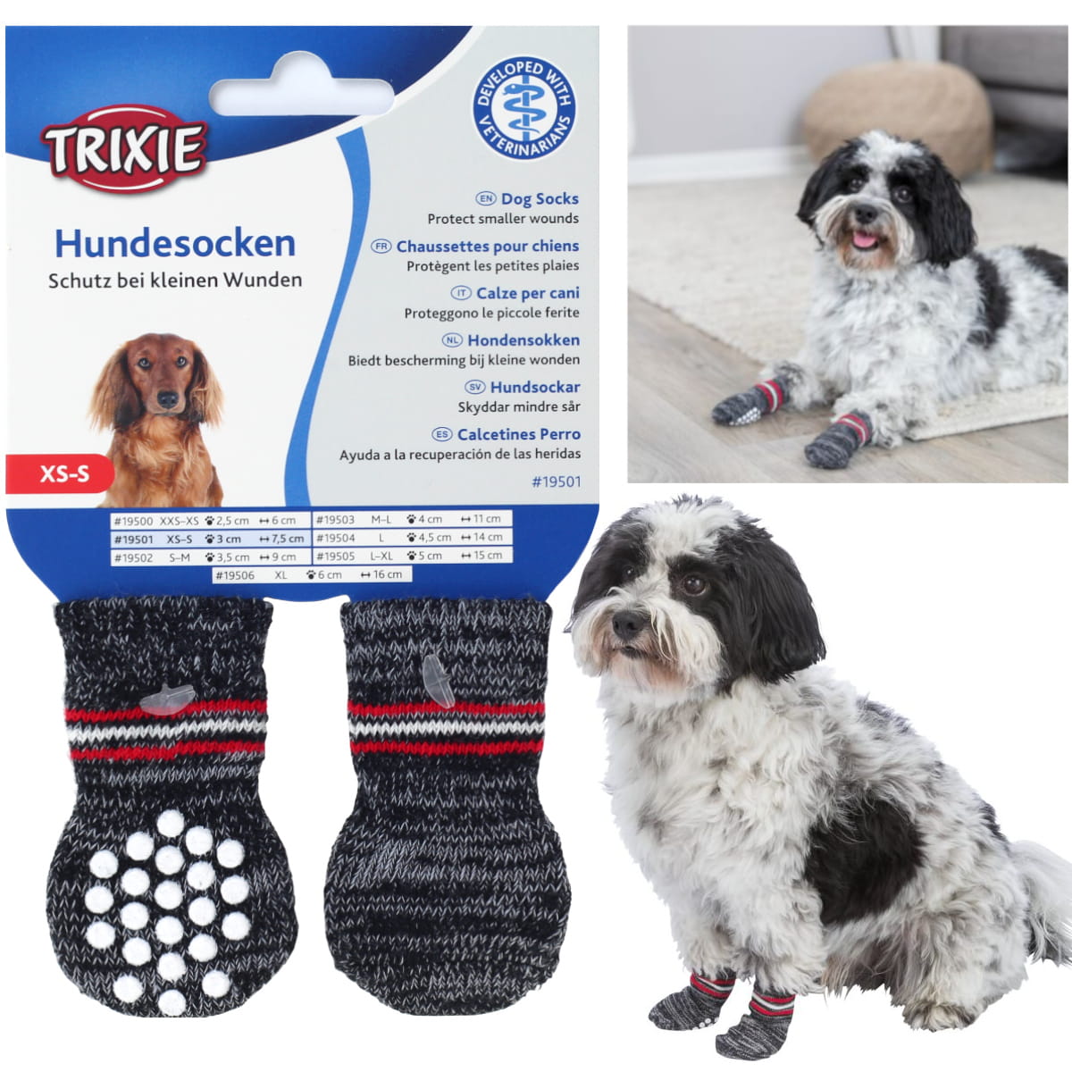 Trixie Hundesocken Grau - Bild 4