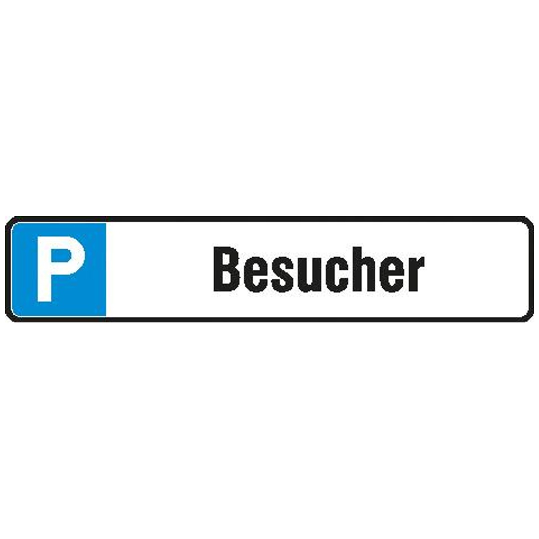 Format Weiß Safetymarking Parkplatzschild Alu B520xh110 Mm Besucher