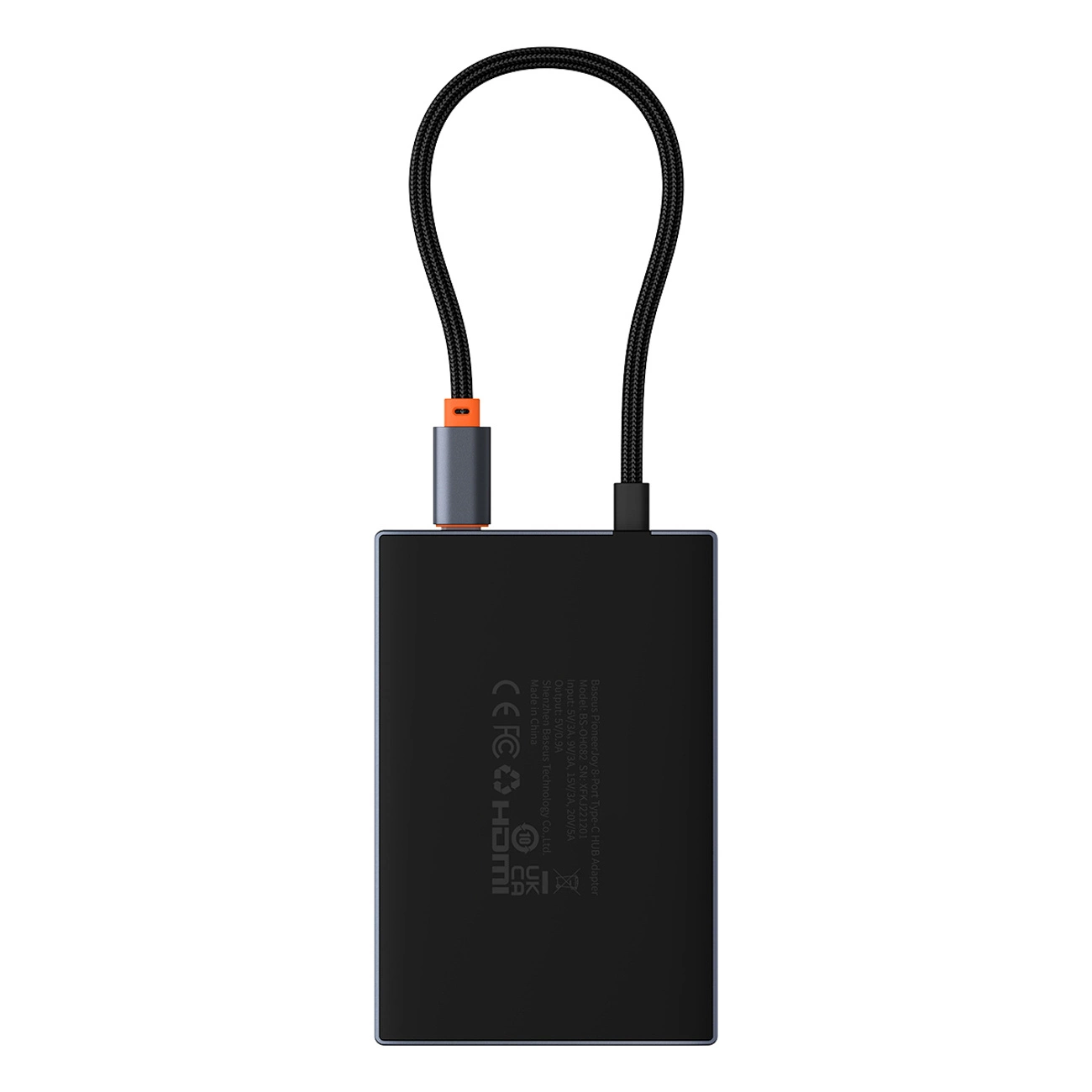 Oem 8-In-1-Hub-Adapter (Hdmi, Displayport, Vga, Usb-A, Usb-C) – Grau