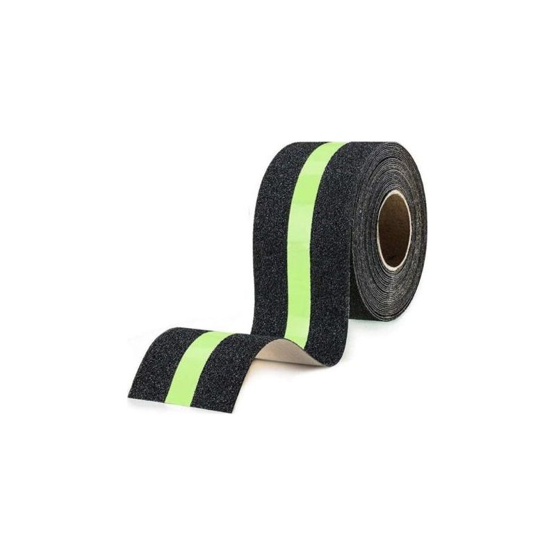 Bande antidérapante adhésive pour escaliers et échelles, 5 cm x 10 m, film fluorescent vert