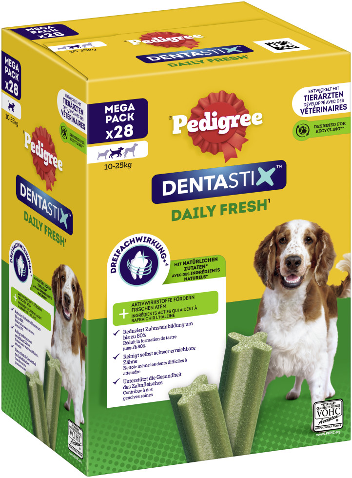 Pedigree Dentastix Daily Fresh für mittelgroße Hunde Multipack 4 x 7 Stück - Image 3
