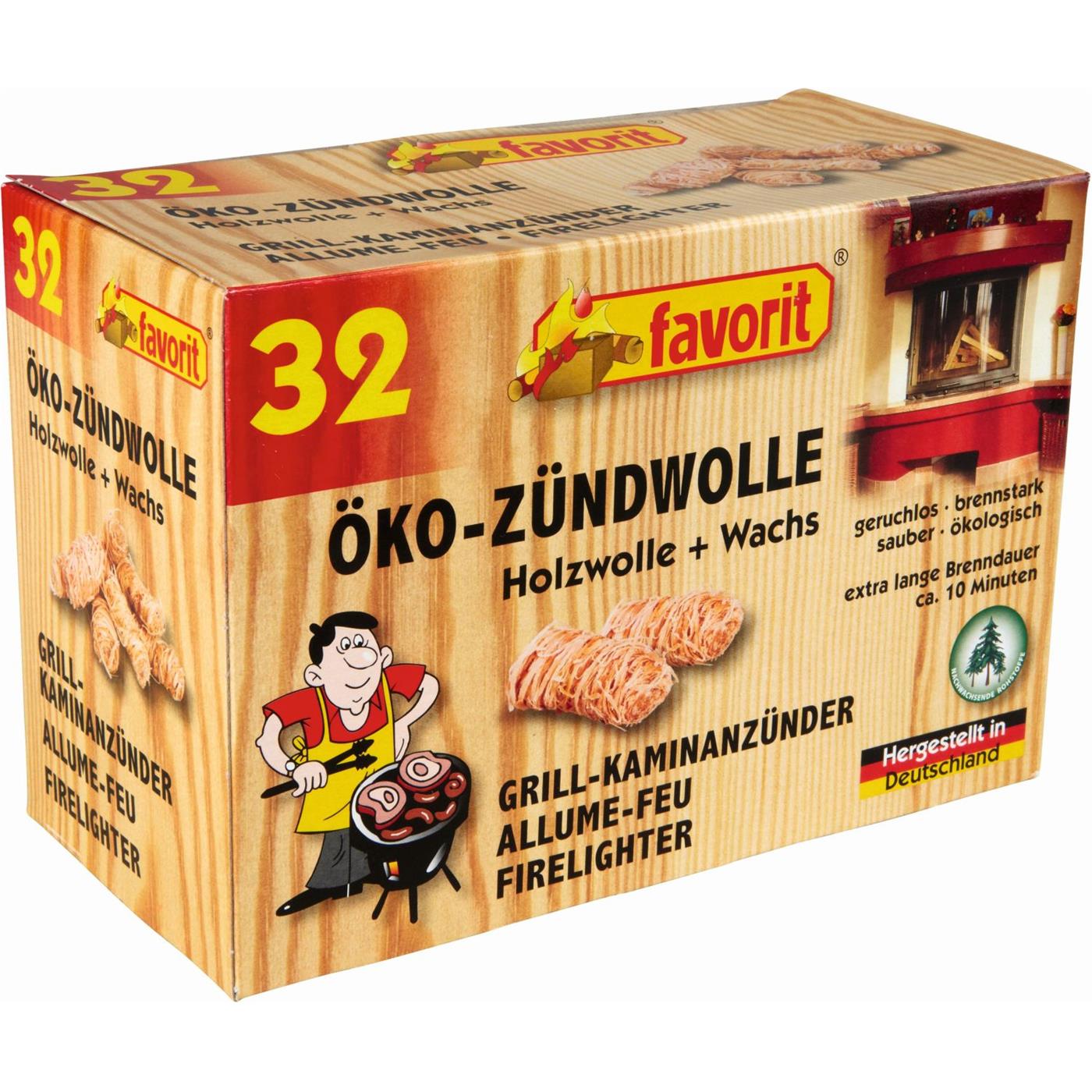 Favorit Öko-Zündwolle 32er Pack für Grill, Kamin und Ofen - Image 4
