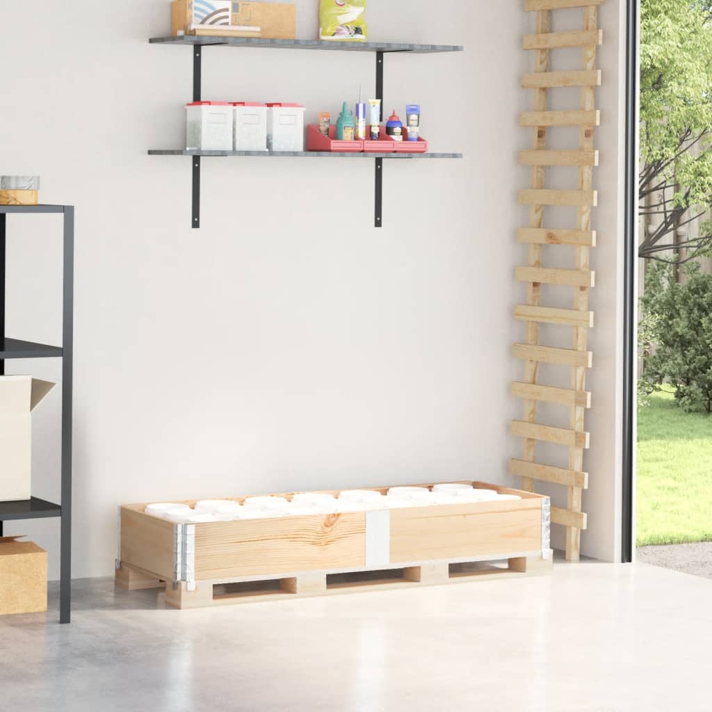Collier de palette empilable et pliable en bois de pin massif, 150 x 50 cm