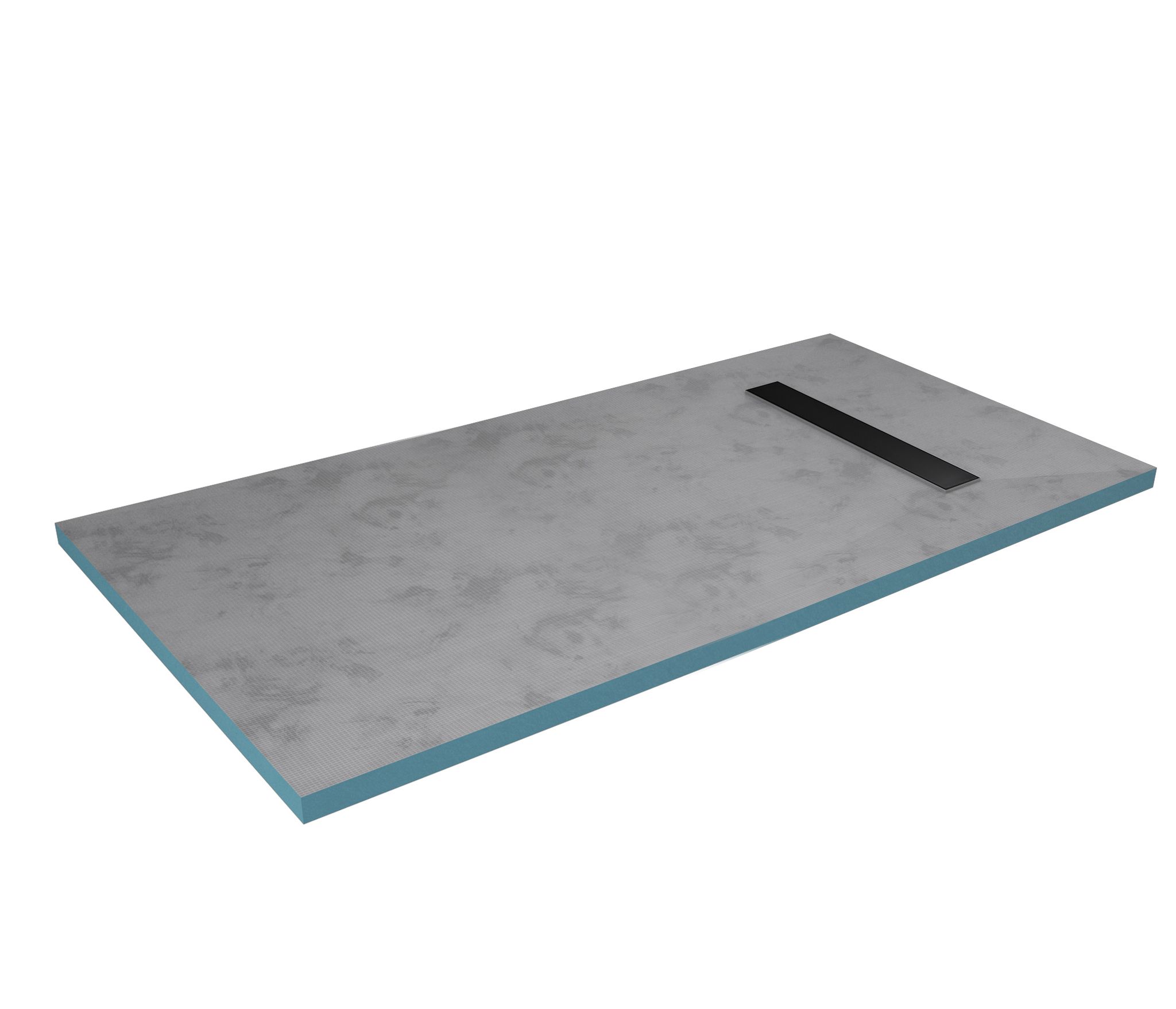 Marwell Schwarz Duschelement 90 X 160 X 4 Cm - Befliesbare Duschwanne - Befliesbare Duschtasse - Befliesbar
