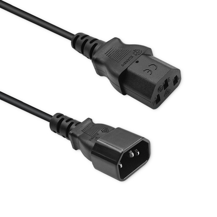 Schwarz Qoltec Iec C13/C14 Stromverlängerungskabel 3 X 1,0 Mm² 1,8 M - Bild 5