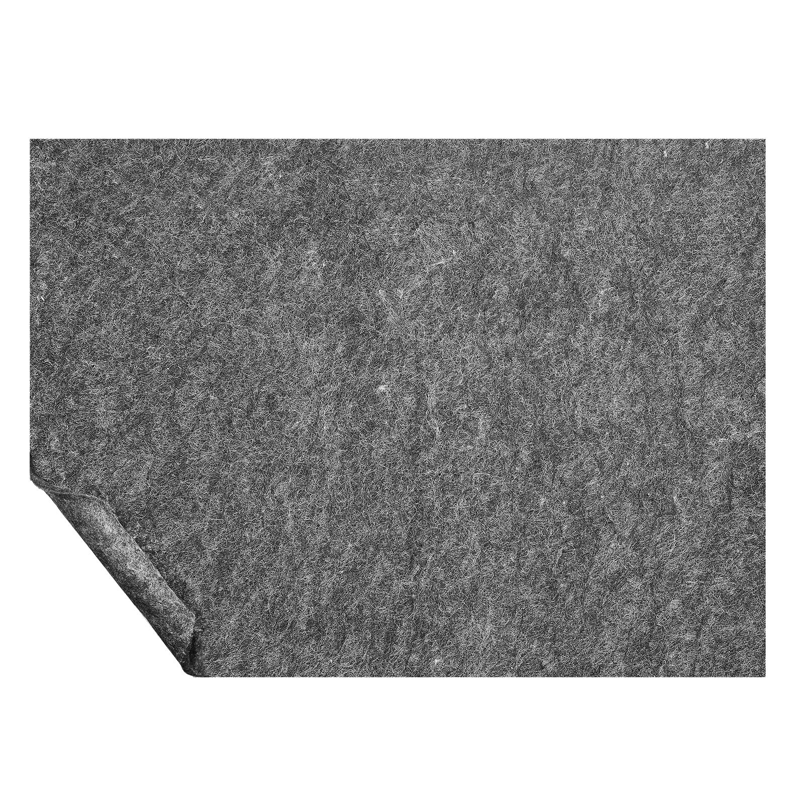 Tapis antidérapant en feutre polyester pur, épaisseur 12 mm, 8' x 10', gris