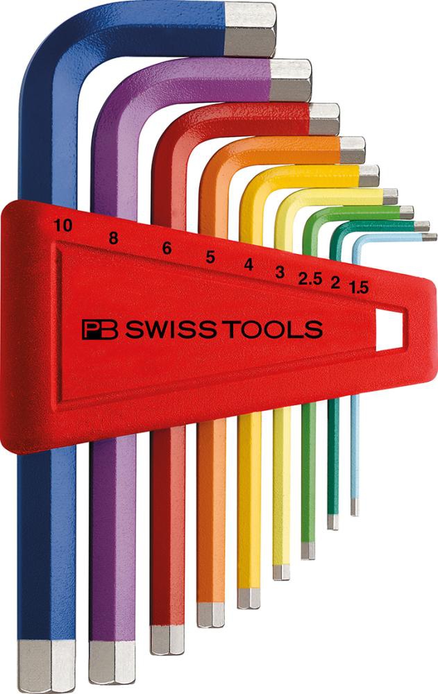 Pb Swiss Tools Pb Swisstools Winkelschraubendreher-Satz Im Kunststoffhalter, 9-Teilig 1,5-10Mm