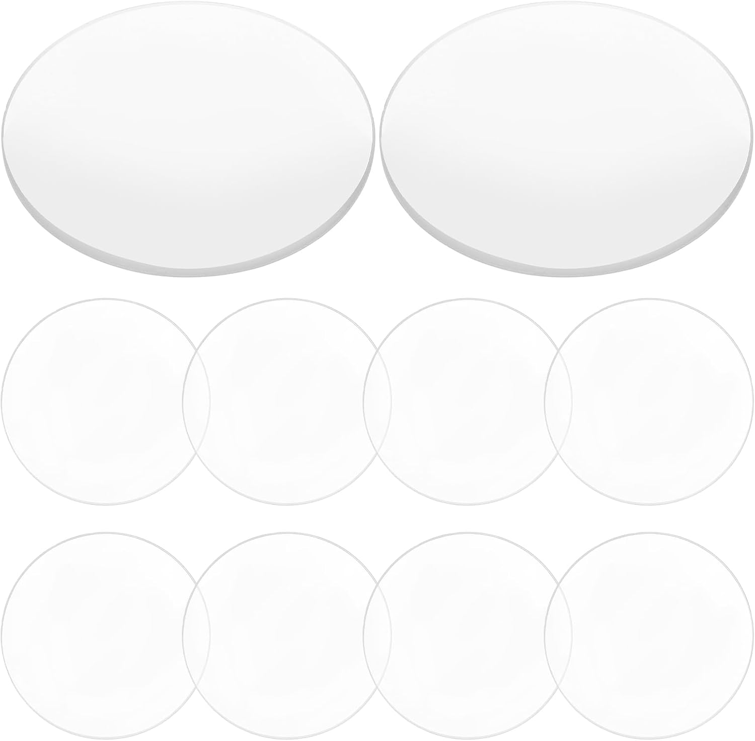 Lentilles grossissantes convexes en acrylique, outil de précision pour travaux manuels et laboratoire, lot de 10