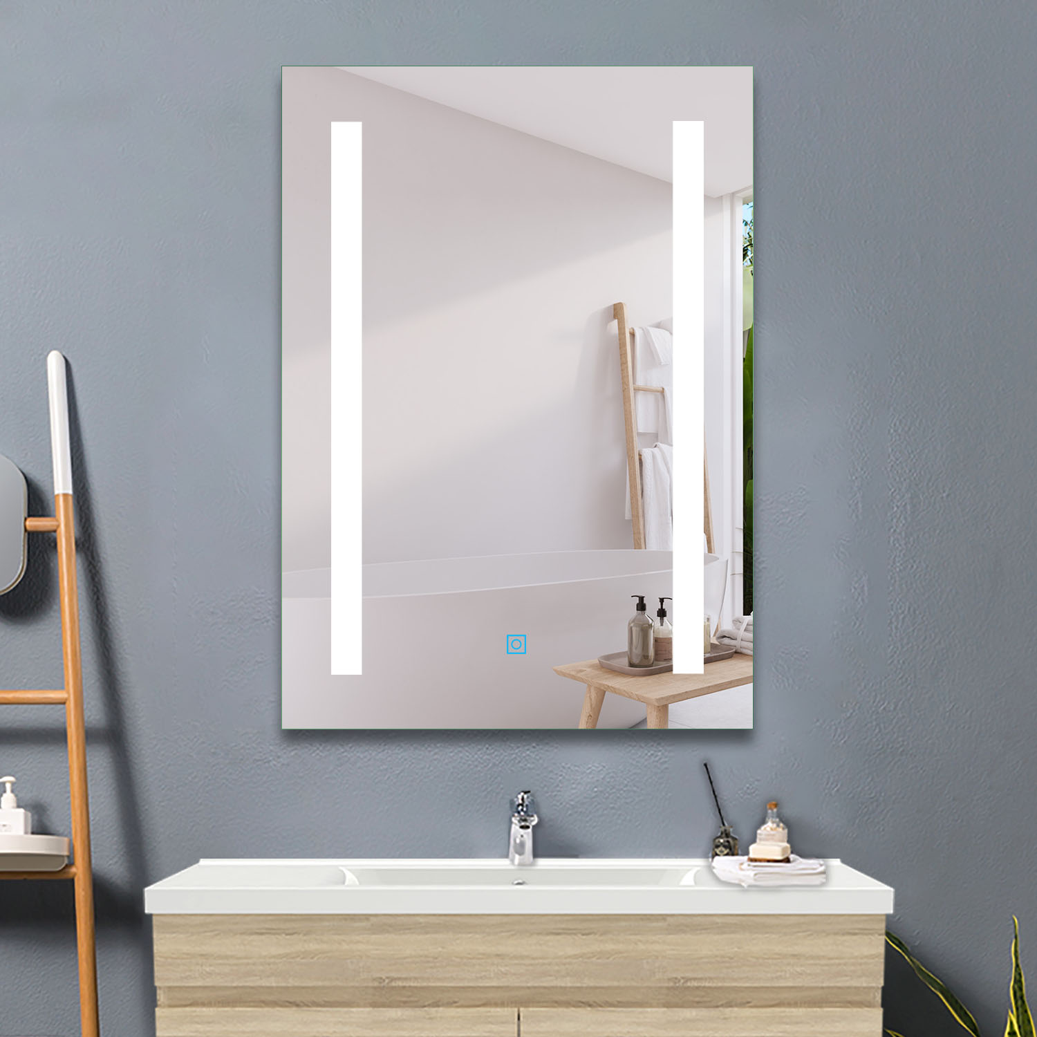 Acezanble - 60 X 80 Cm Miroir Salle De Bain Avec Anti-buée