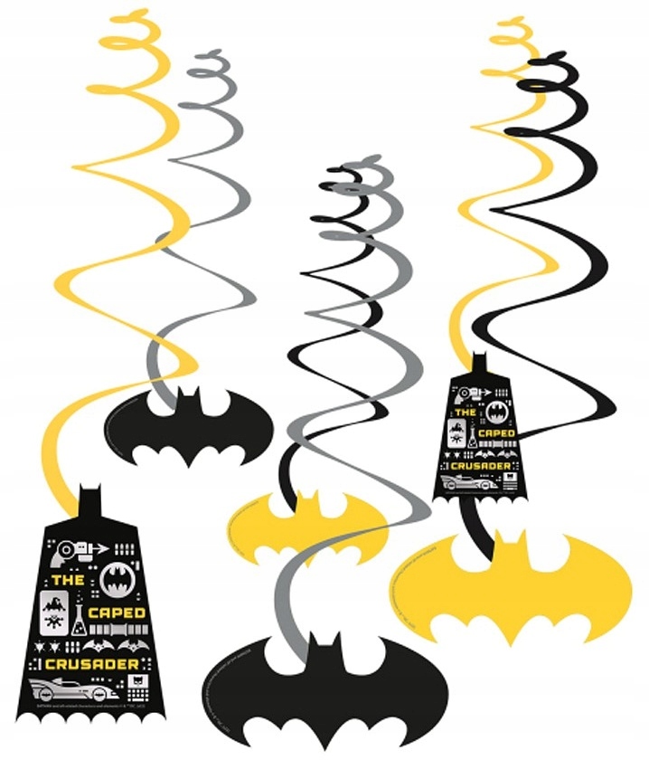 Dekorative Spiralen Batman The Dark Knight Dc Geburtstag 60cm 6 Stück.