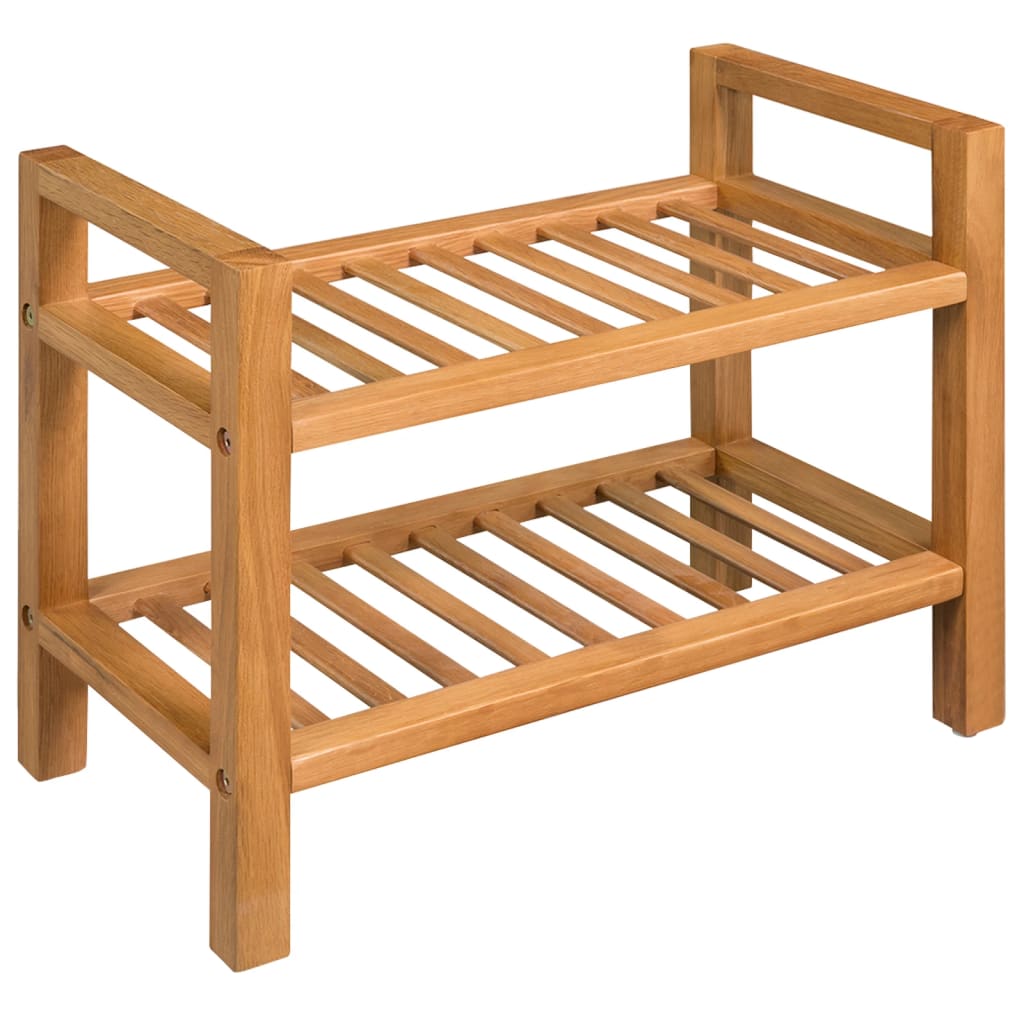 Vidaxl - Tagère À Chaussures Avec 2 Étagères 50x27x40 Cm Chêne Massif