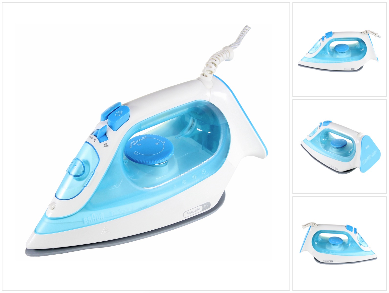 Braun TexStyle 3 Steam Iron SI 3053 Blue, Keramik-Bügelsohle, 2 m, 170 g/min, Blau, 45 g/min, 0,27 l - Image 8