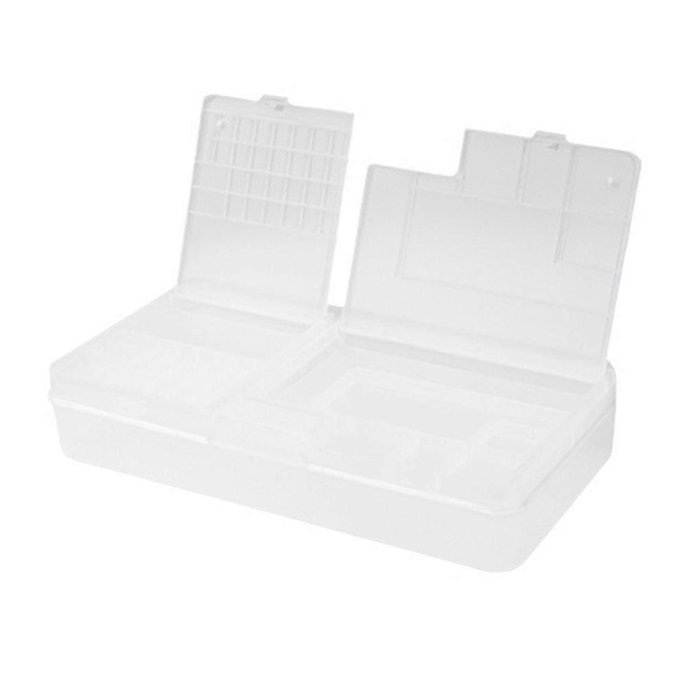 Boîte de rangement multifonction transparente à compartiments, pour circuits intégrés, cartes mères et outils de réparation