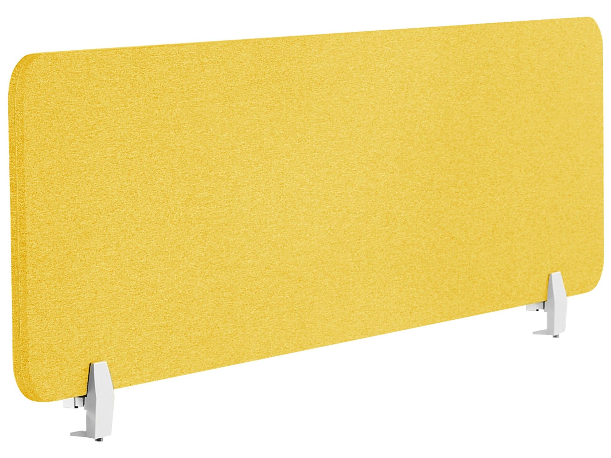 Beliani Desk Screen 160 X 40 Cm Yellow Wally
