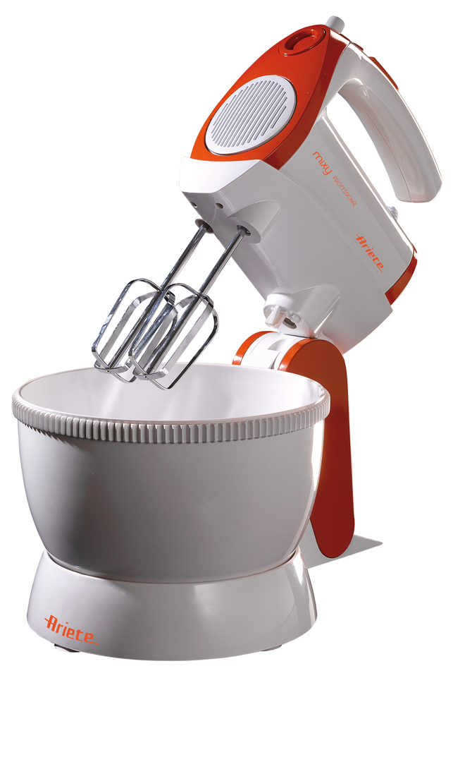 Ariete 1565/1 Mixy Elektrisches Handrührgerät, 2 Set von Schneebesen für Montage und Knethaken, 5 Geschwindigkeiten Turbo, 400 W, Kunststoff, orange, 2.4 liters, Rot/Weiß - Bild 5